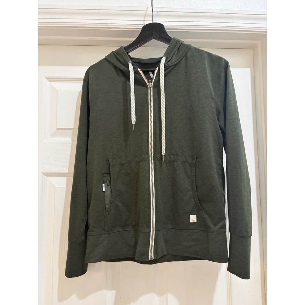 Vuori Halo Performance Full Zip Hoodie Women's Small Green - Picture 2 of 11